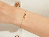 Initial Birthstone Charm Bracelet