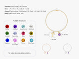 Initial Birthstone Charm Bracelet