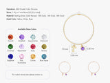 Initial Birthstone Charm Bracelet