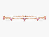 Heart Birthstone Station Bracelet