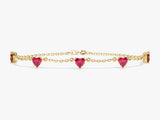 Heart Birthstone Station Bracelet