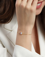 Emerald & Pear Birthstone Bracelet