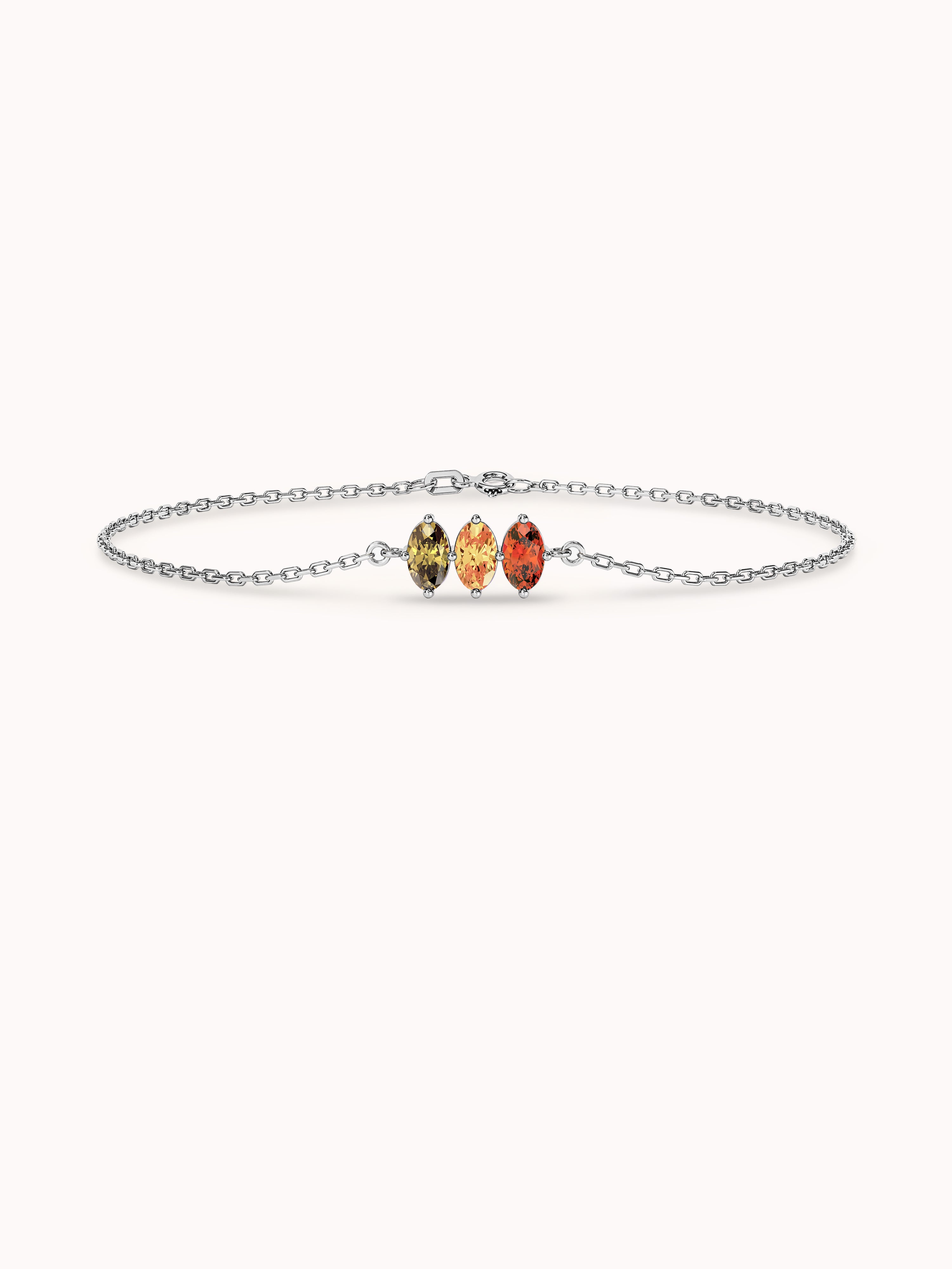 Oval Cut Multi-Stone Birthstone Bracelet