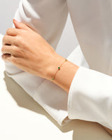 Bezel Set Birthstone Station Bracelet