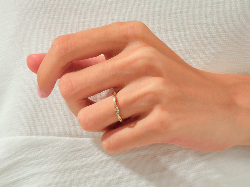 Twisted Infinity Ruby Ring in 14K Solid Gold