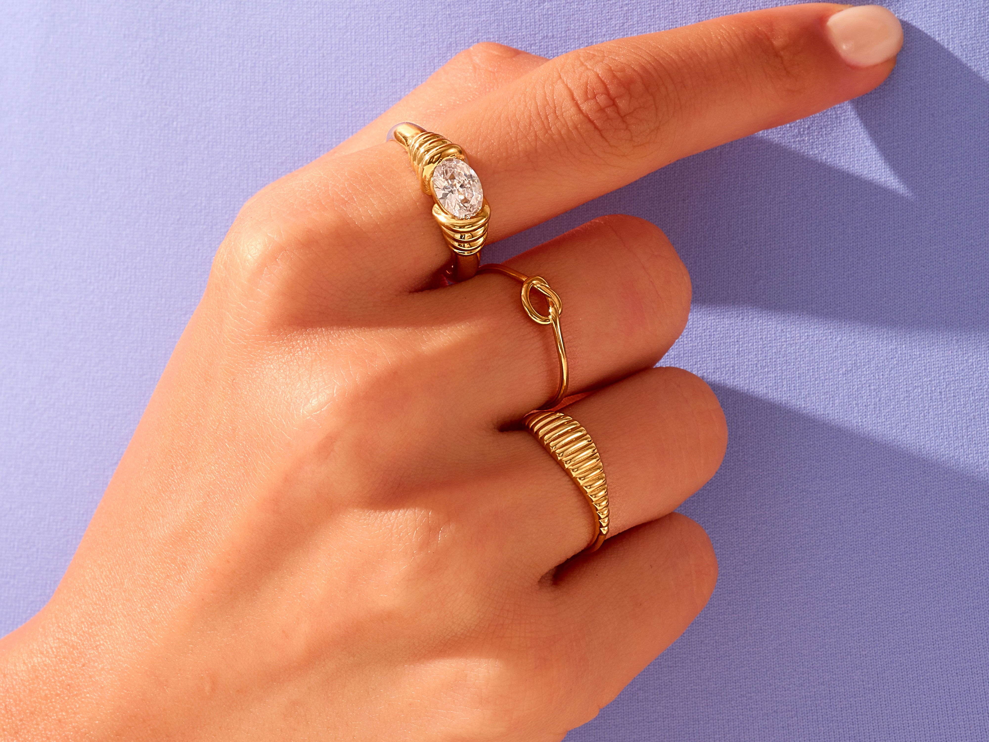 Bold Diamond Birthstone Ring in 14K Solid Gold