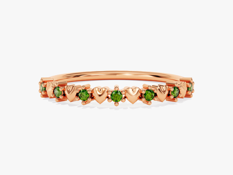Heart Shape Emerald Ring