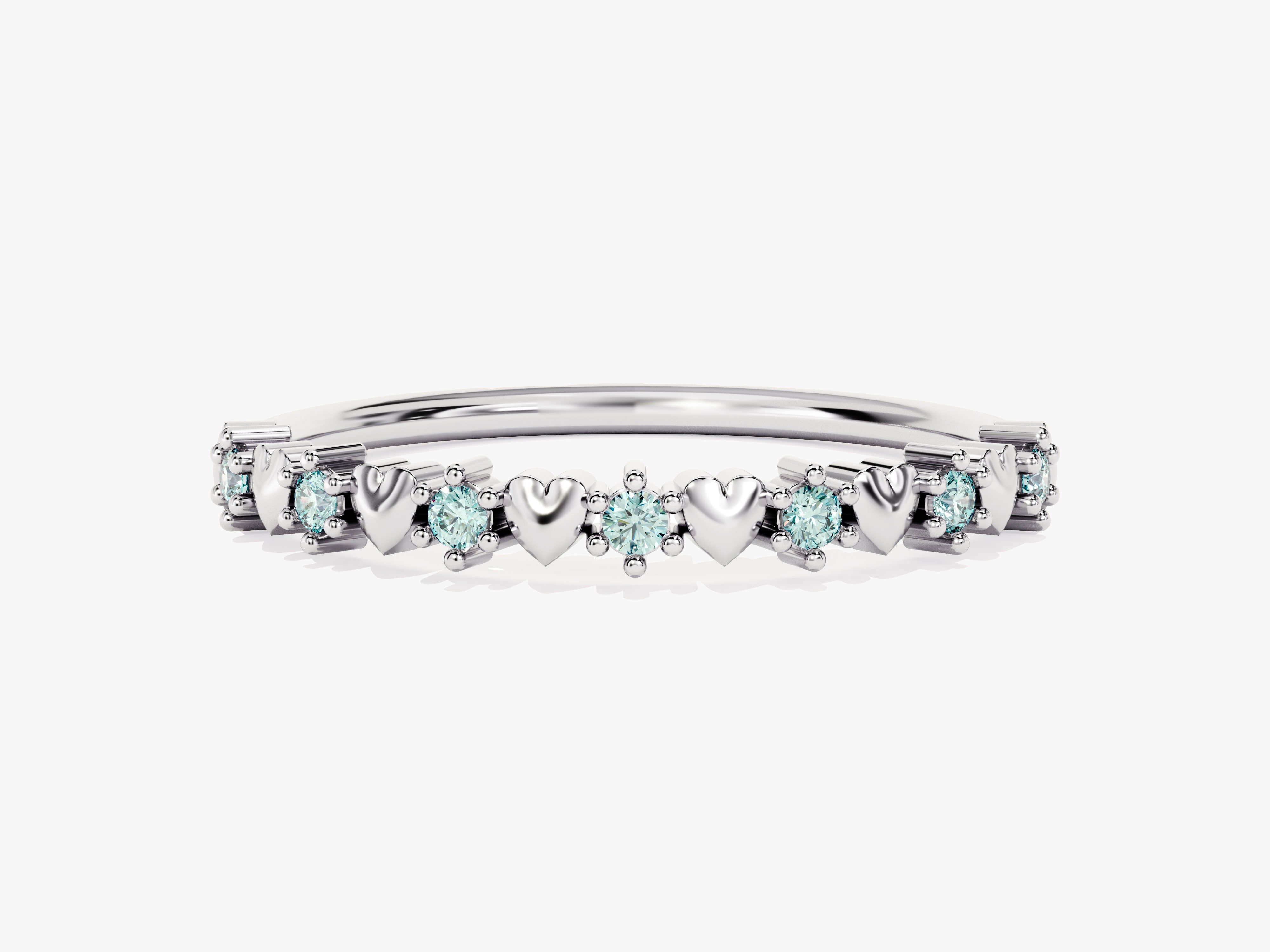 Heart Shape Aquamarine Ring