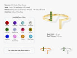 Open Five-Stone Birthstone Ring