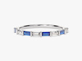 Bar Set Horizontal Baguette Birthstone Ring