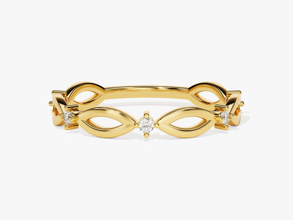 Infinity Diamond Birthstone Ring in 14K Solid Gold