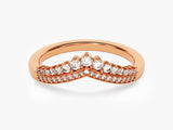 Rose gold diamond tiara ring for jewelry lovers