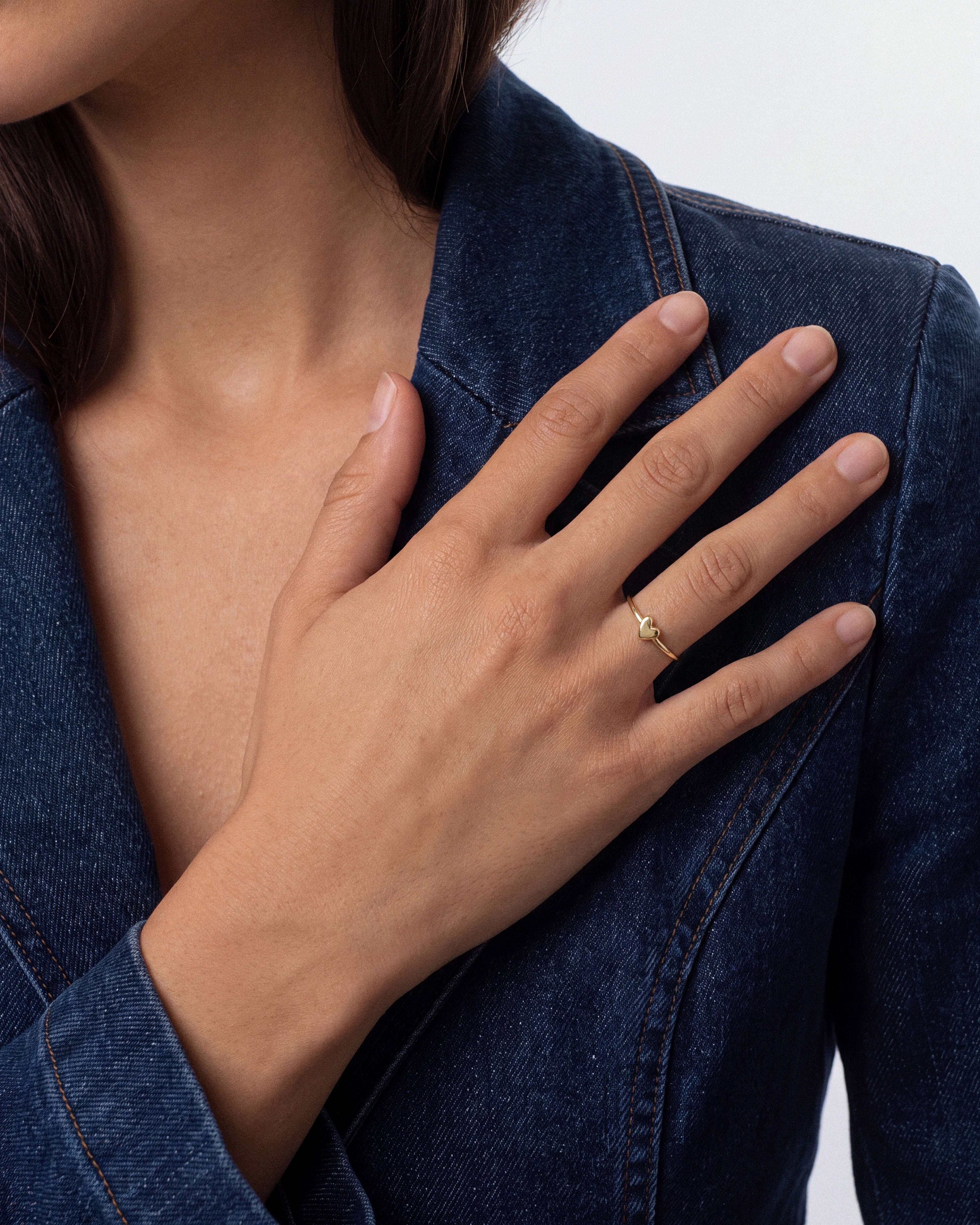 Mini Plain Heart Ring