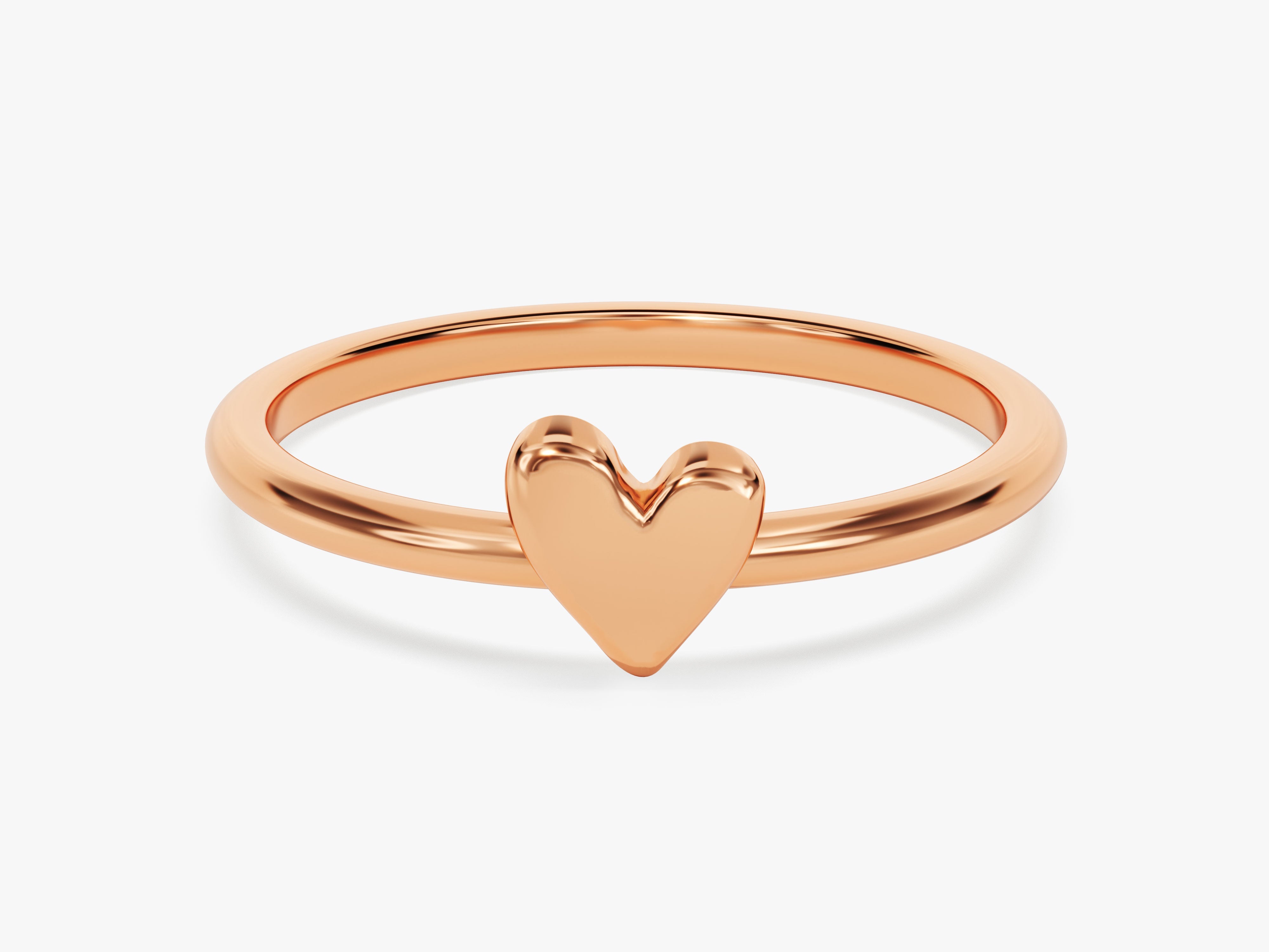 Rose gold heart ring jewelry for women