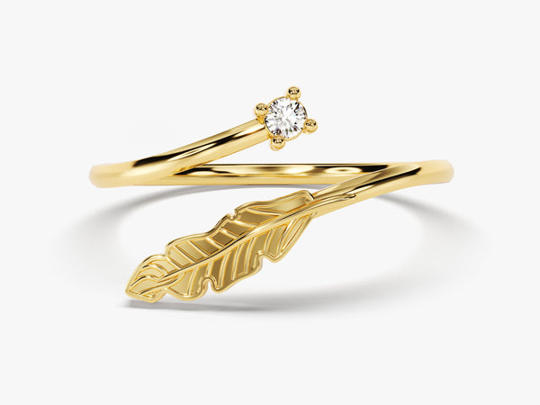 14K Solid Gold Diamond Birthstone  Arrow Ring