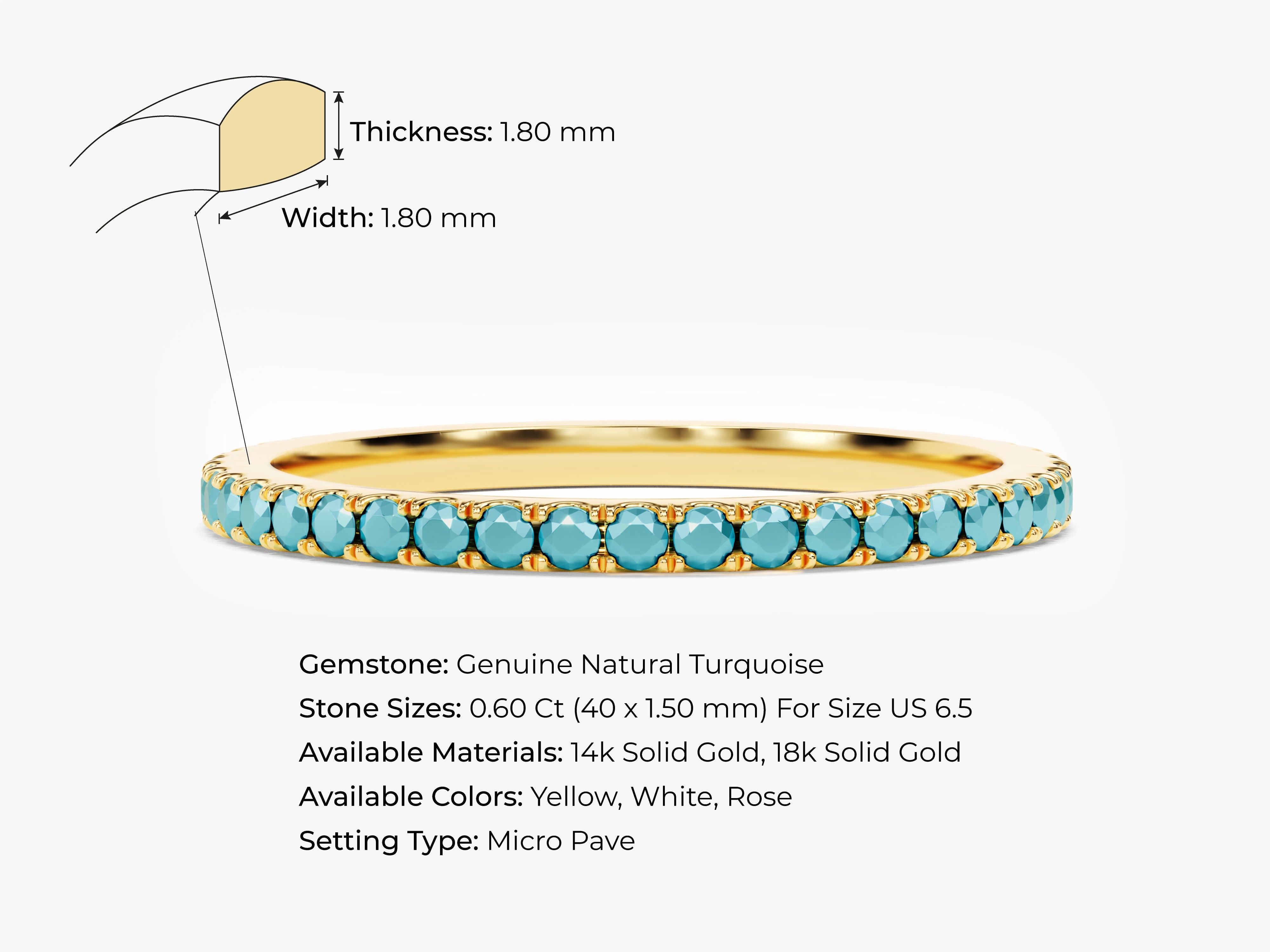 Gold ring with genuine natural turquoise stones