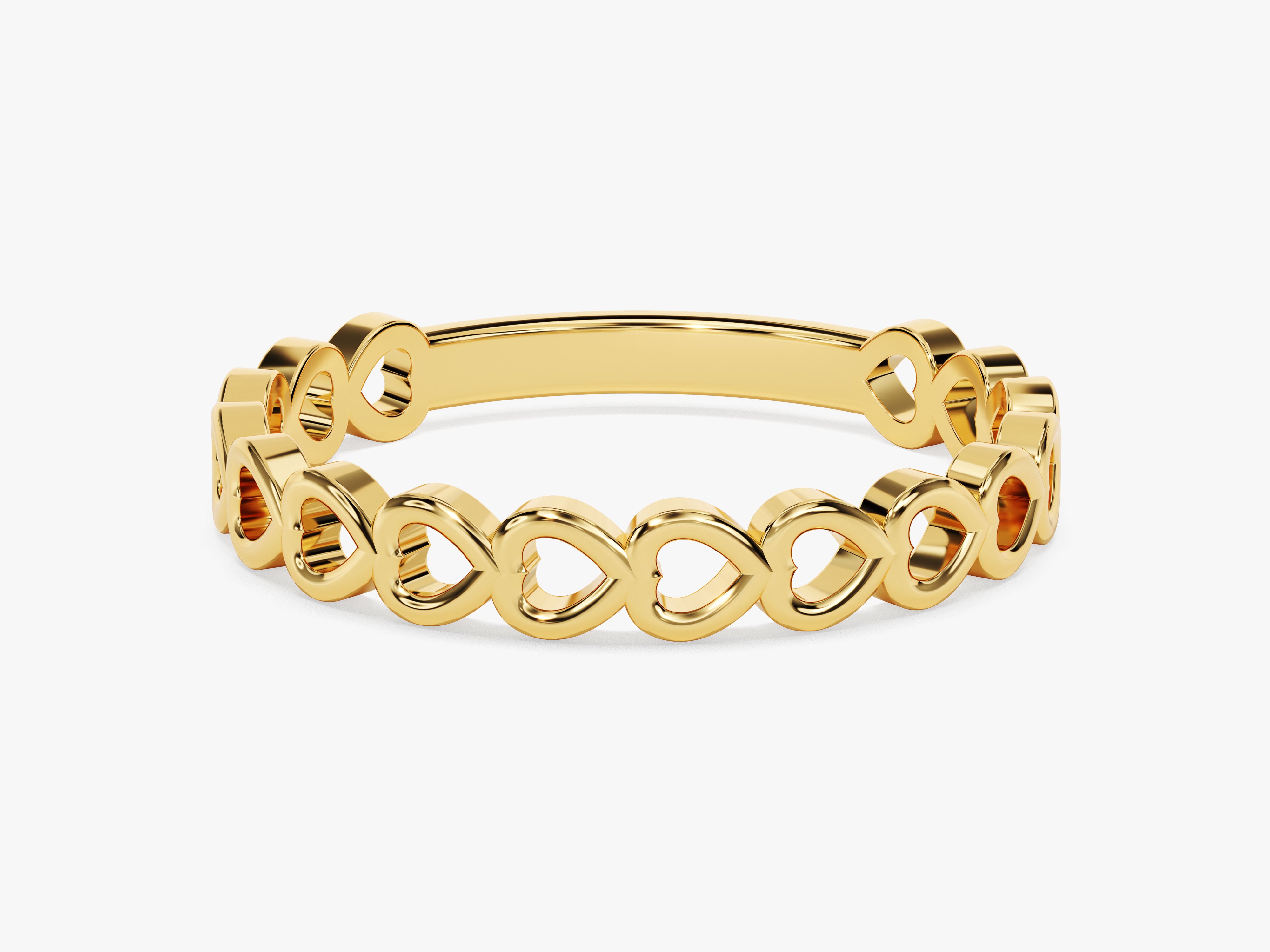 Gold heart ring jewelry for women