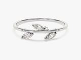 Diamond Leaf Ring