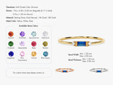 Baguette Cut Birthstone Ring