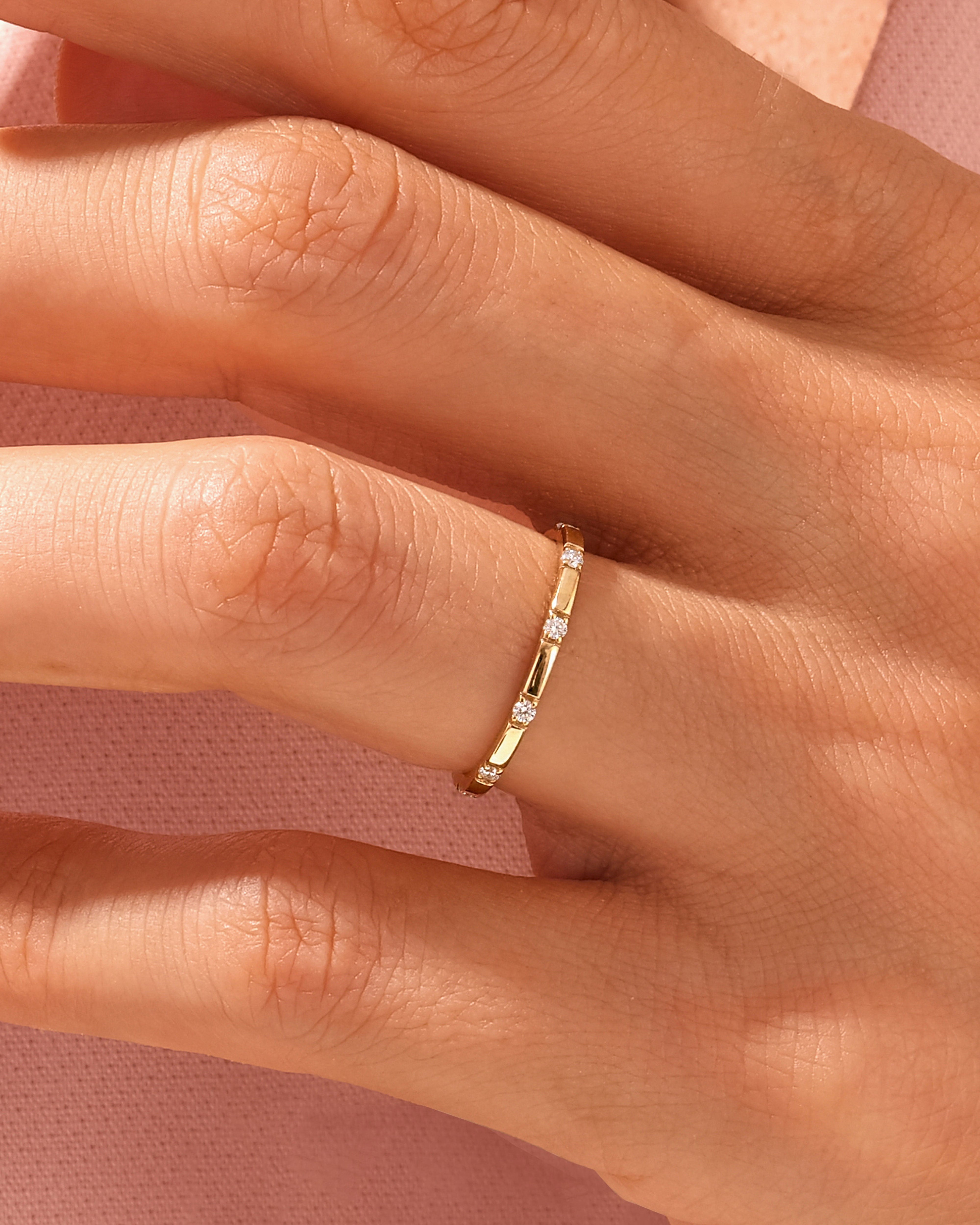 Pave Set Nine-Stone Ring