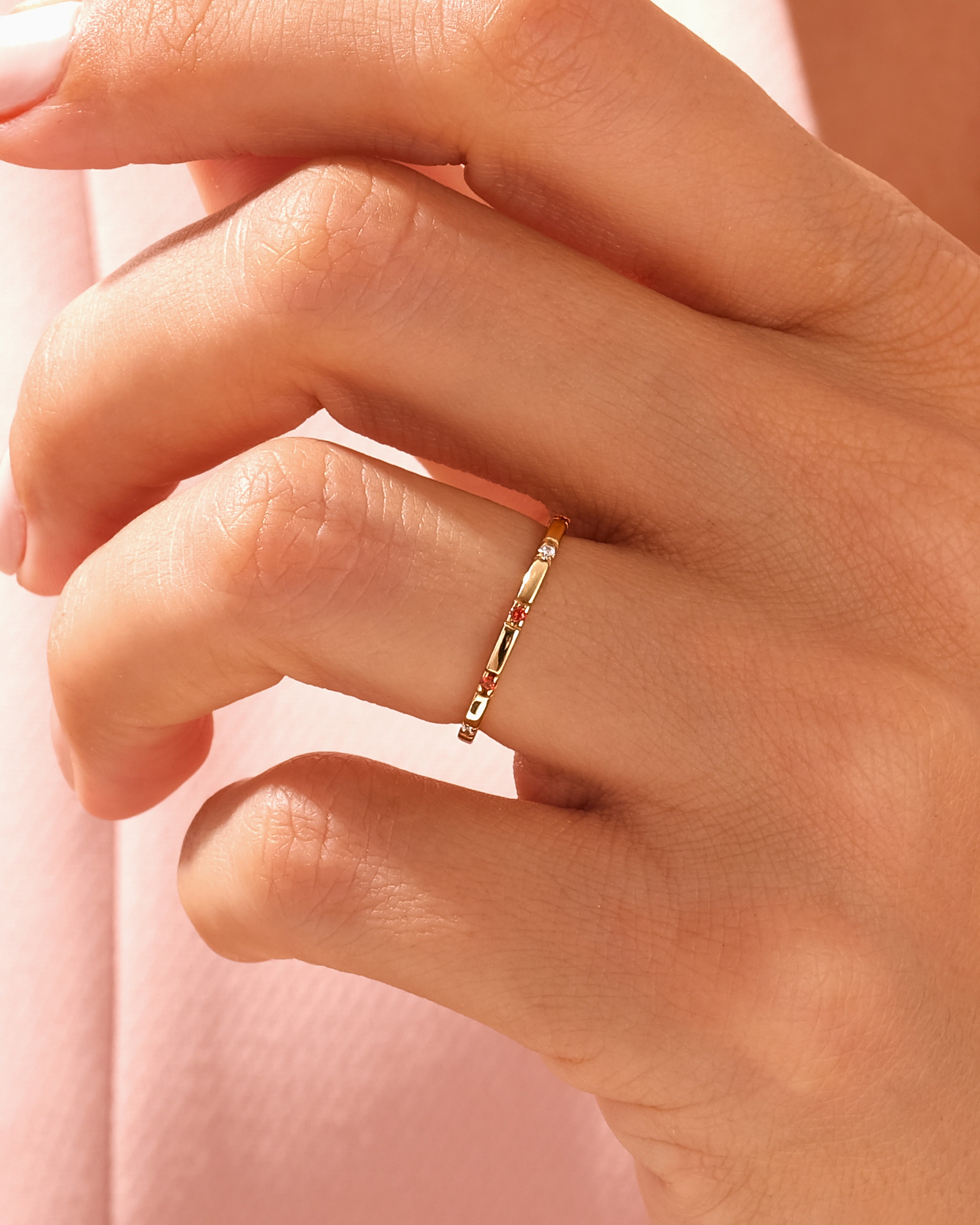 Pave Set Nine-Stone Ring