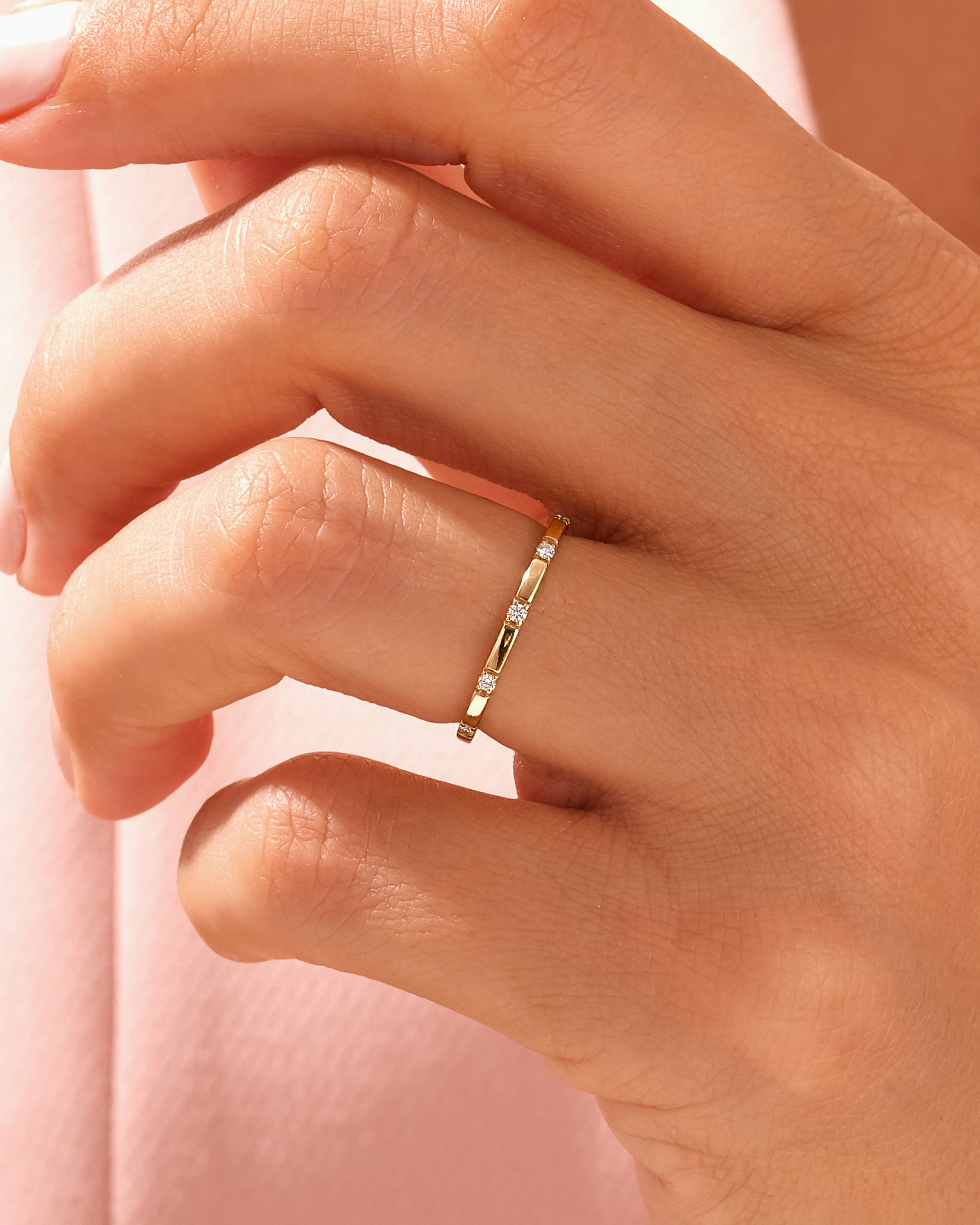 Pave Set Nine-Stone Ring