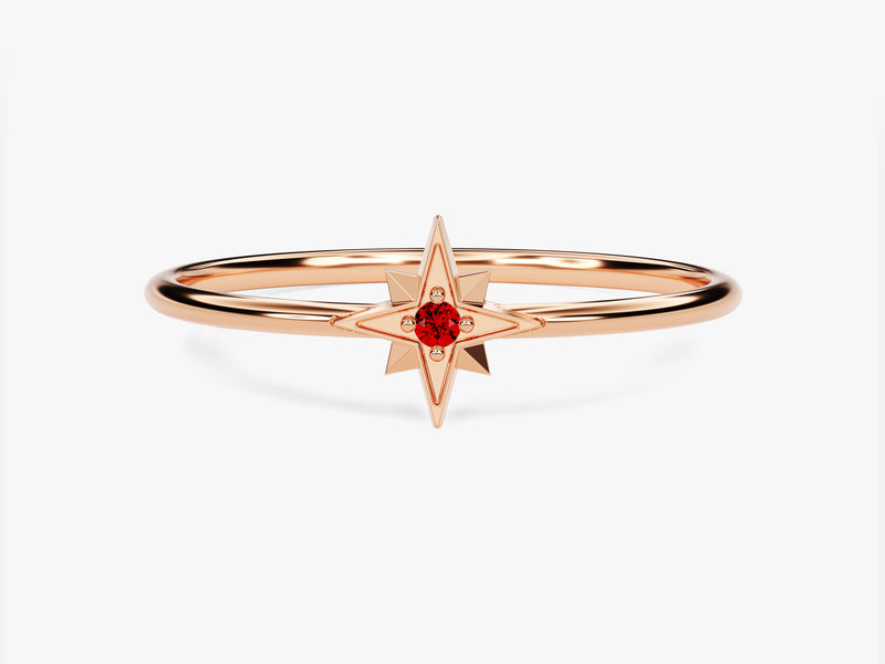 North Star Birthstone Ring