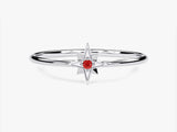 North Star Ruby Ring in 14K Solid Gold