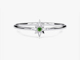 North Star Emerald Ring in 14K Solid Gold