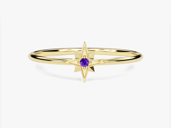 North Star Birthstone Ring