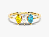 Oval Cut Multi-Stone Birthstone Ring