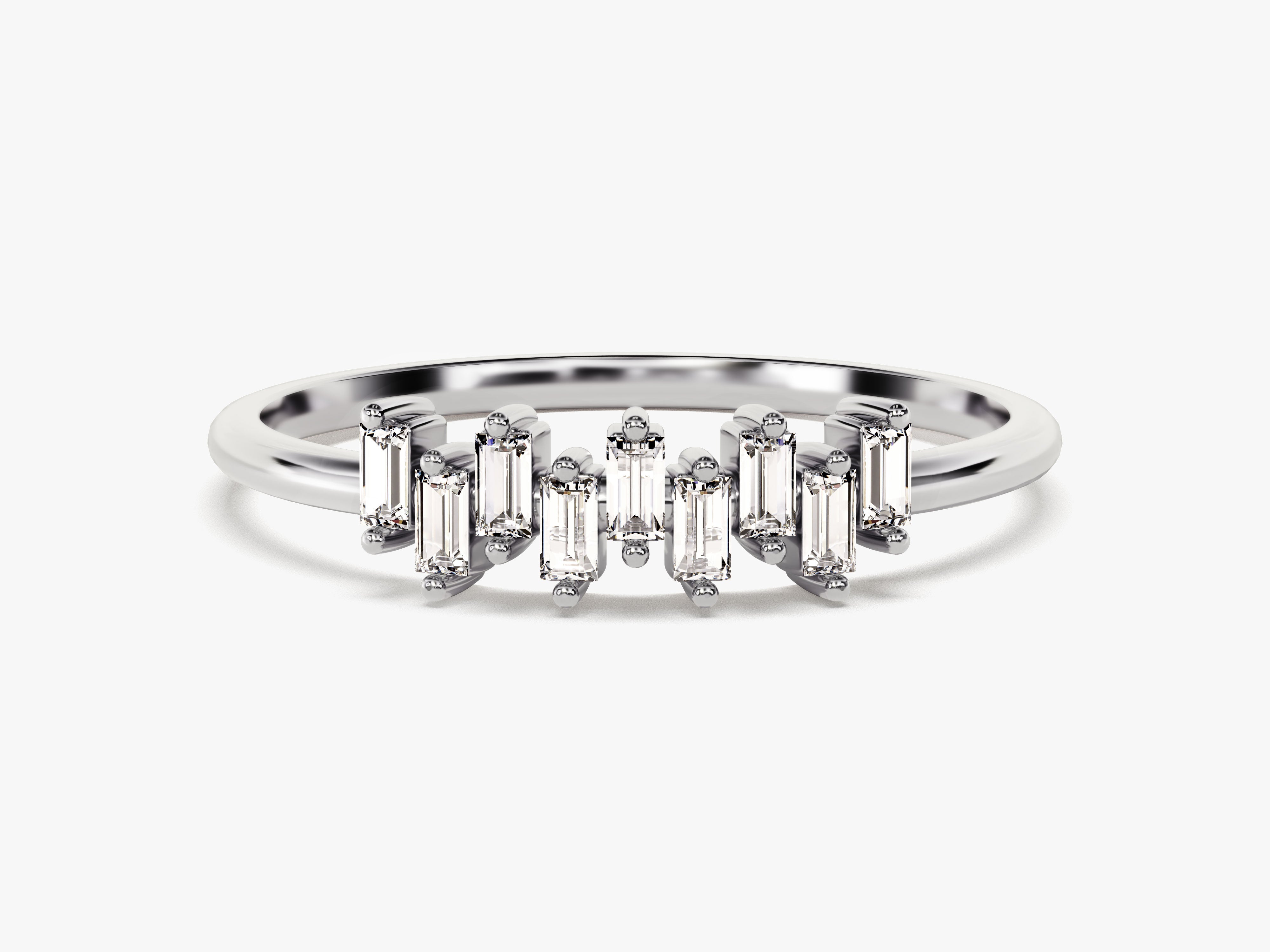 Diamond baguette ring, fine jewelry, elegant design
