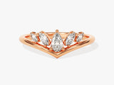 Curved Marquise and Pear Diamond Ring