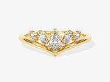 Curved Marquise and Pear Diamond Ring