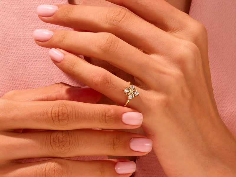 Four-Stone Flower Diamond Ring