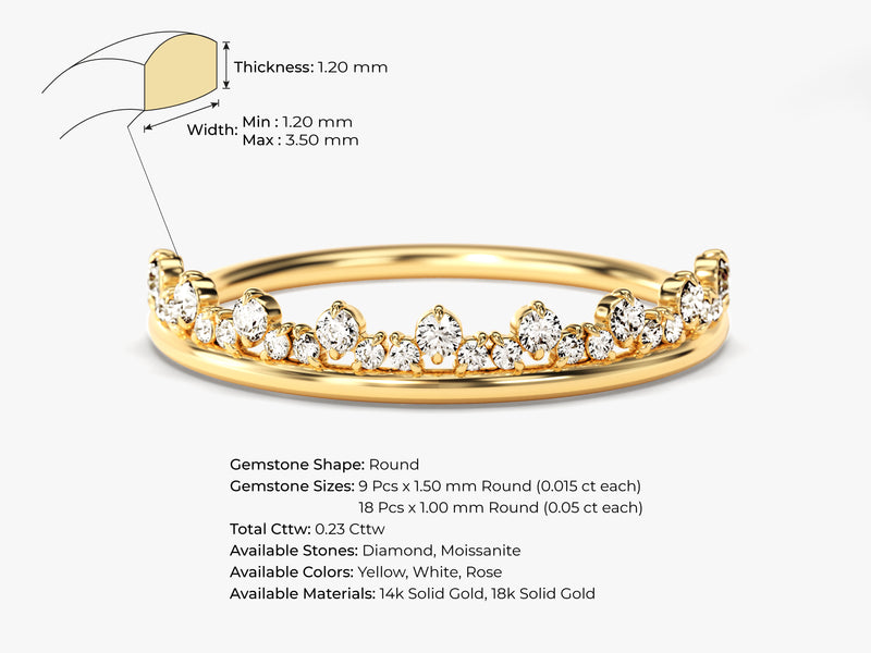 Diamond Cluster Crown Ring