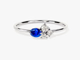 Cluster Sapphire Ring in 14K Solid Gold