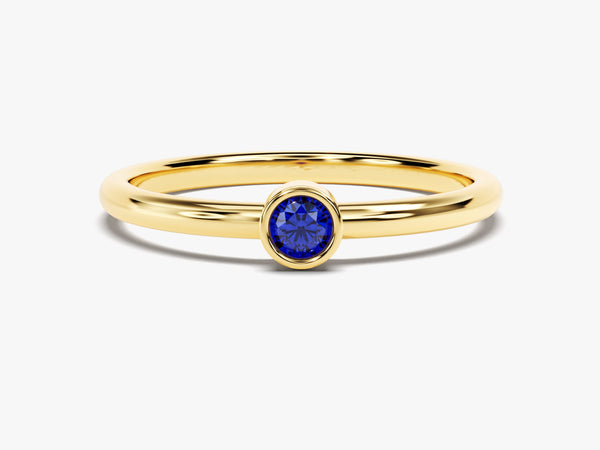 Bezel Set Round Birthstone Ring