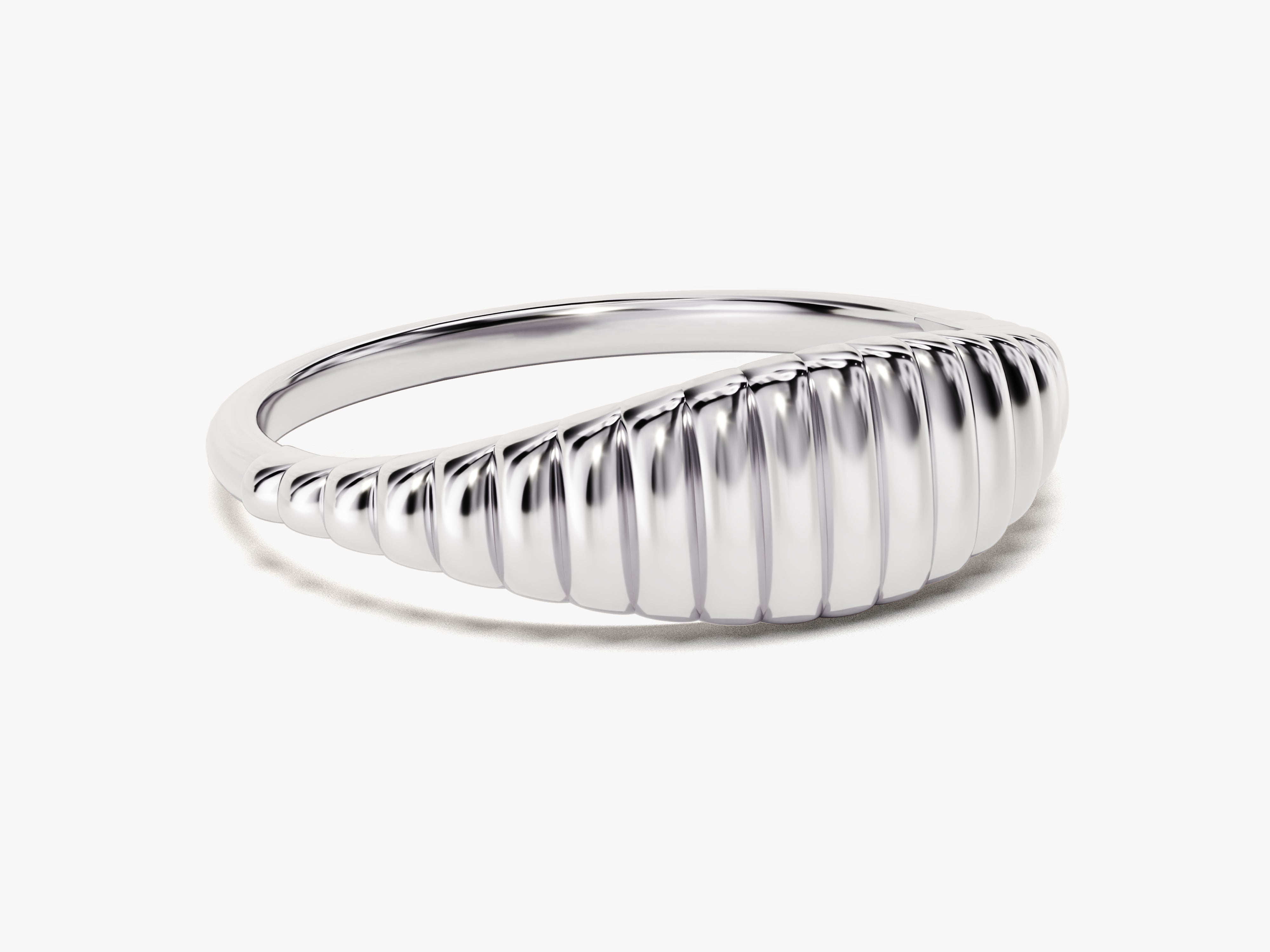 Textured silver ring for jewelry collection