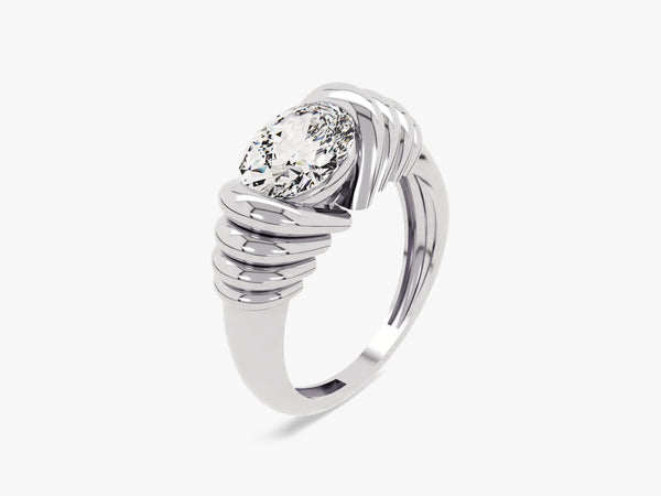 Bold Diamond Birthstone Ring in 14K Solid Gold