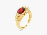 Bold Ruby Ring in 14K Solid Gold