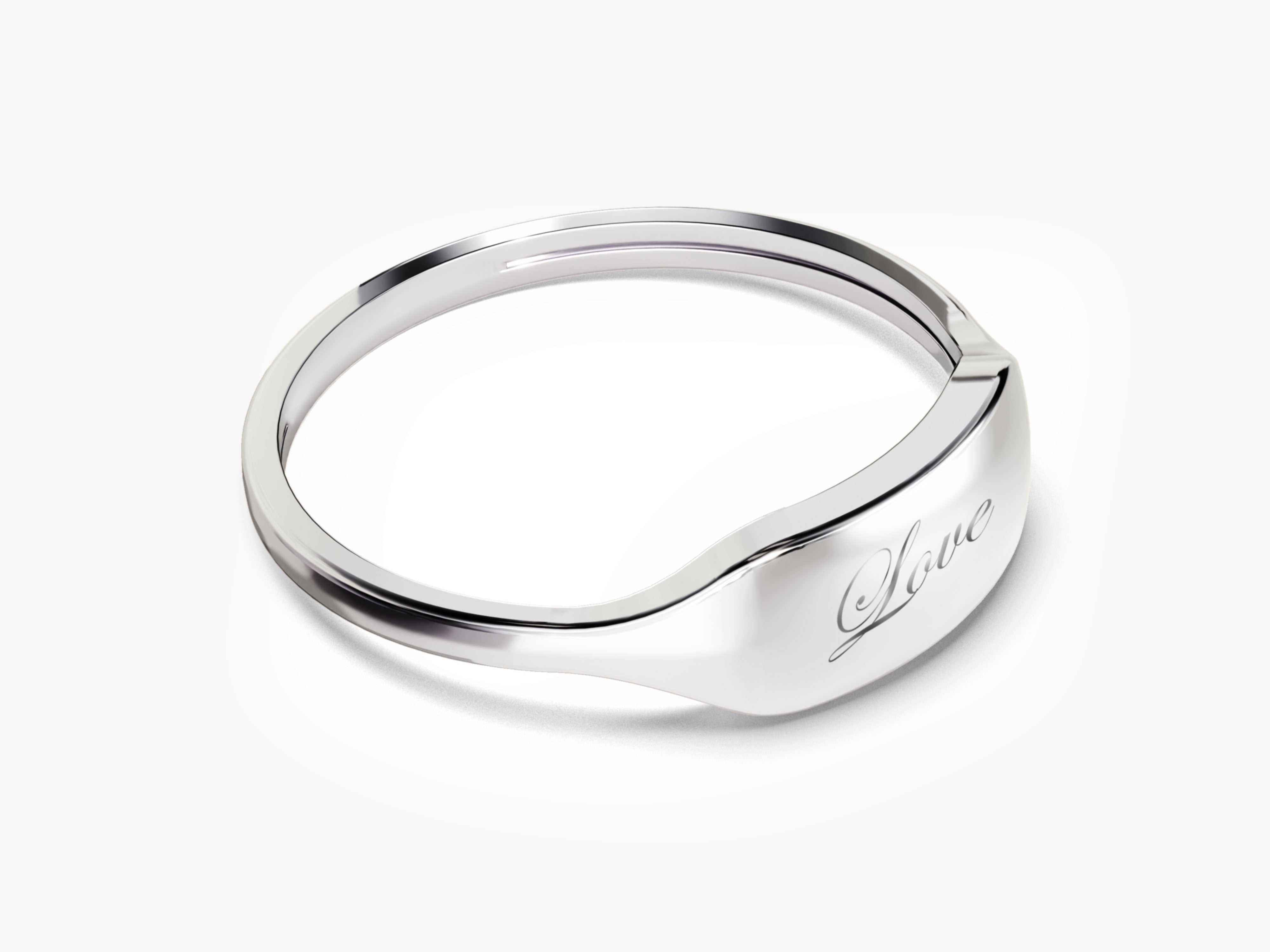 Silver ring with "Love" engraving, jewelry gift
