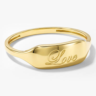 Dainty Personalized Signet Ring