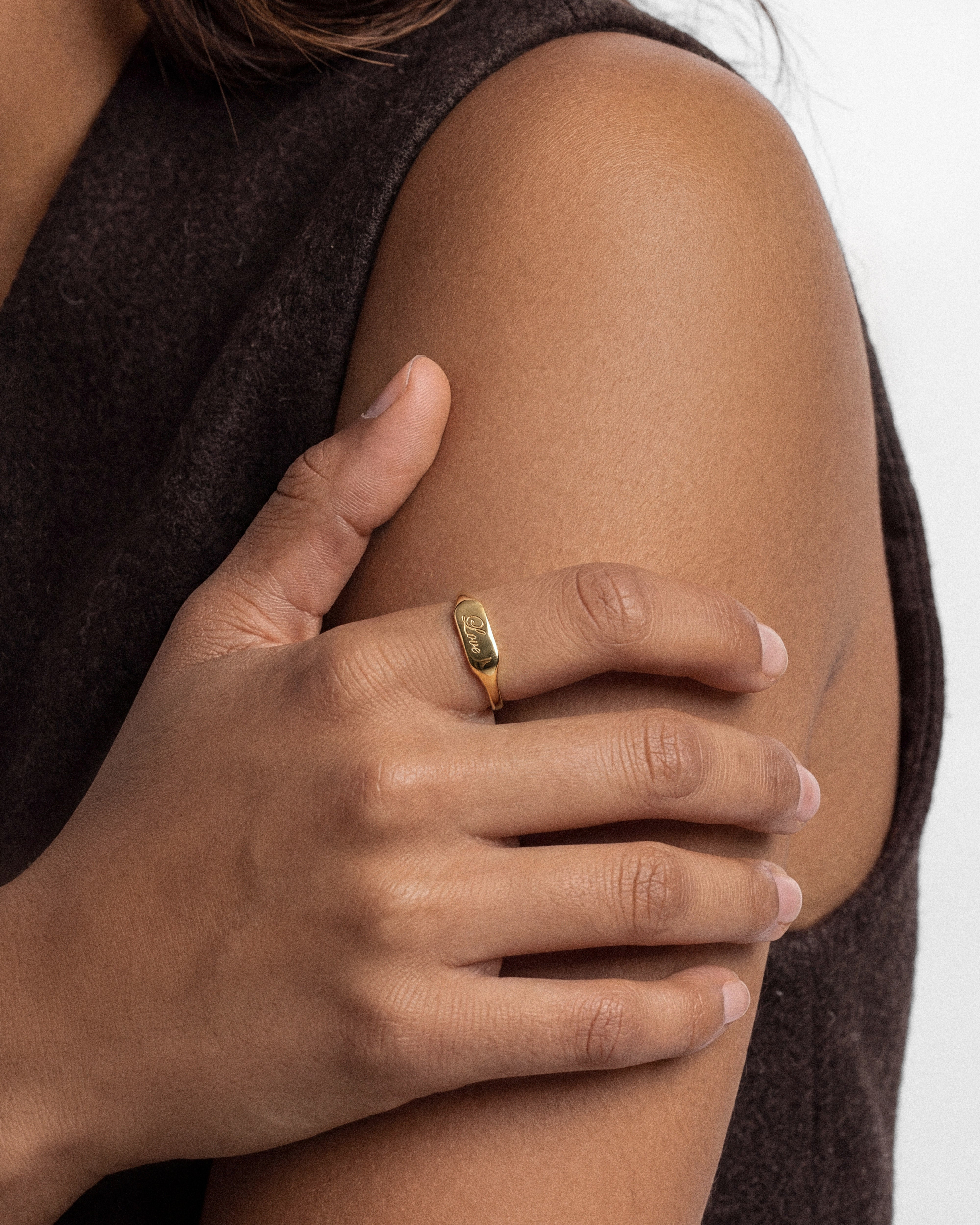 Dainty Personalized Signet Ring