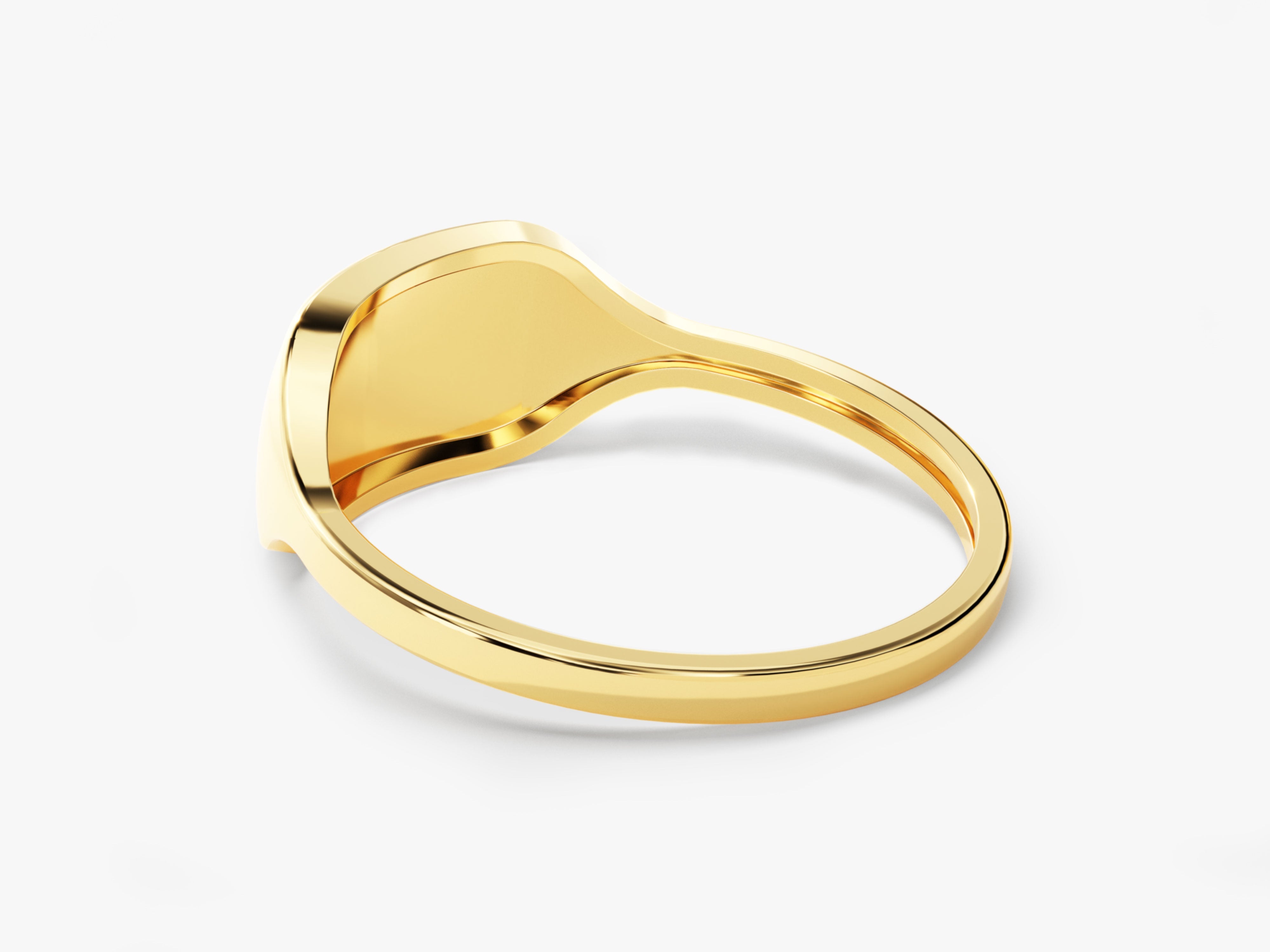 Gold signet ring for jewelry firm, classic design, elegant and timeless