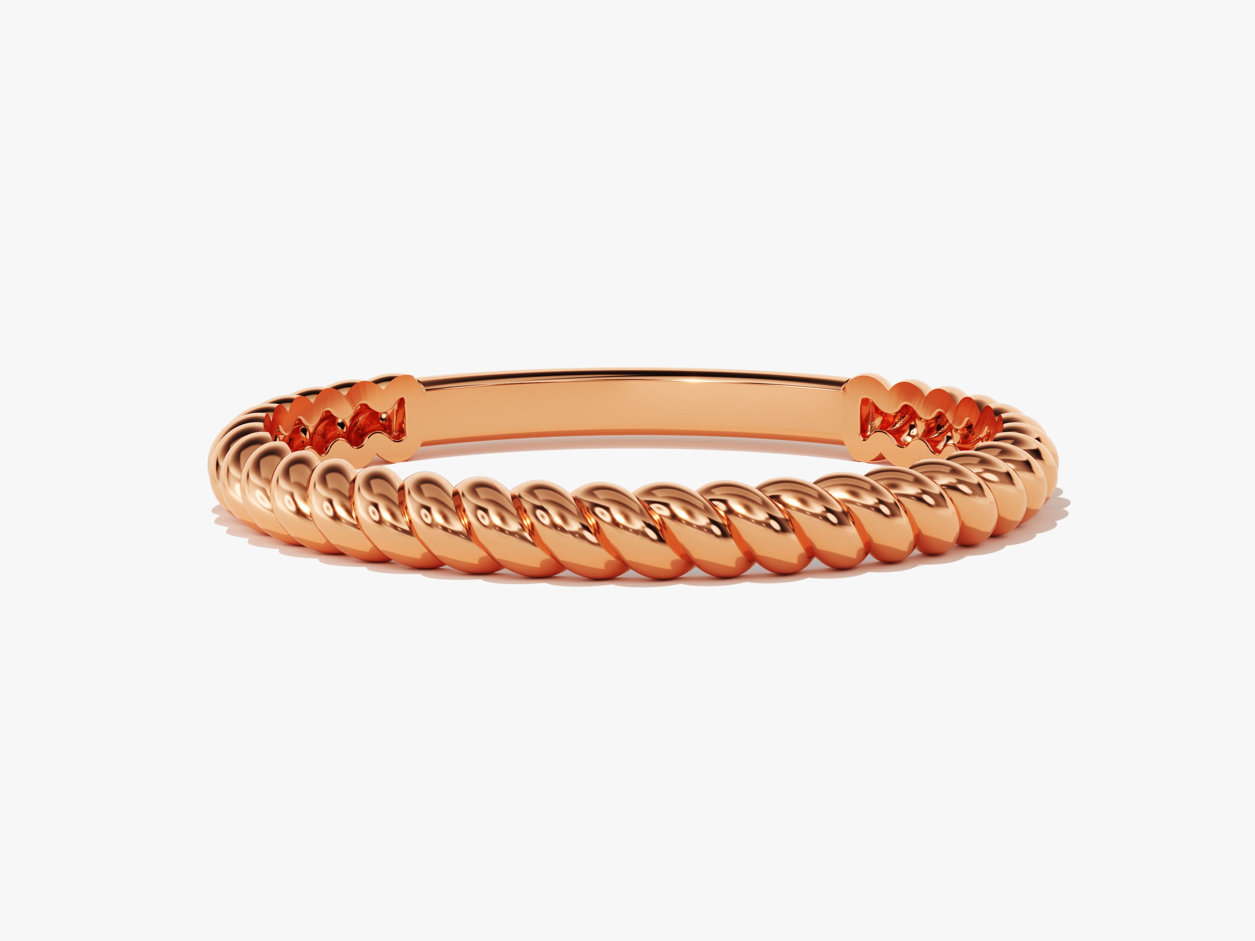 Rose gold twisted band ring jewelry