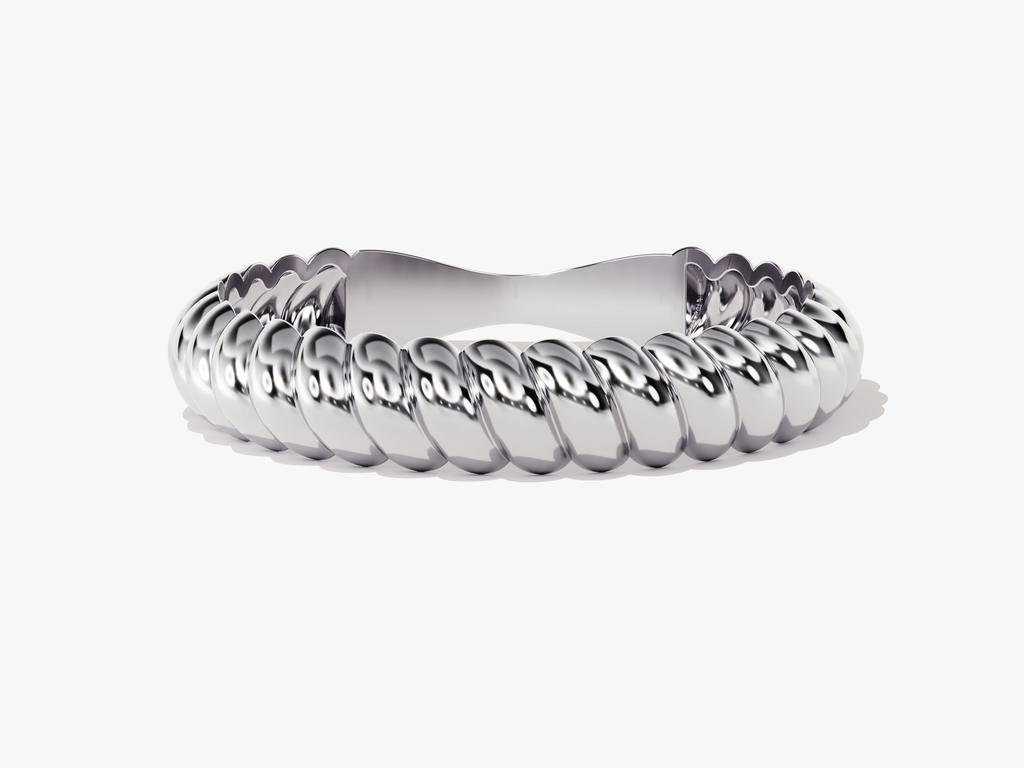 Silver twisted rope ring for jewelry firm