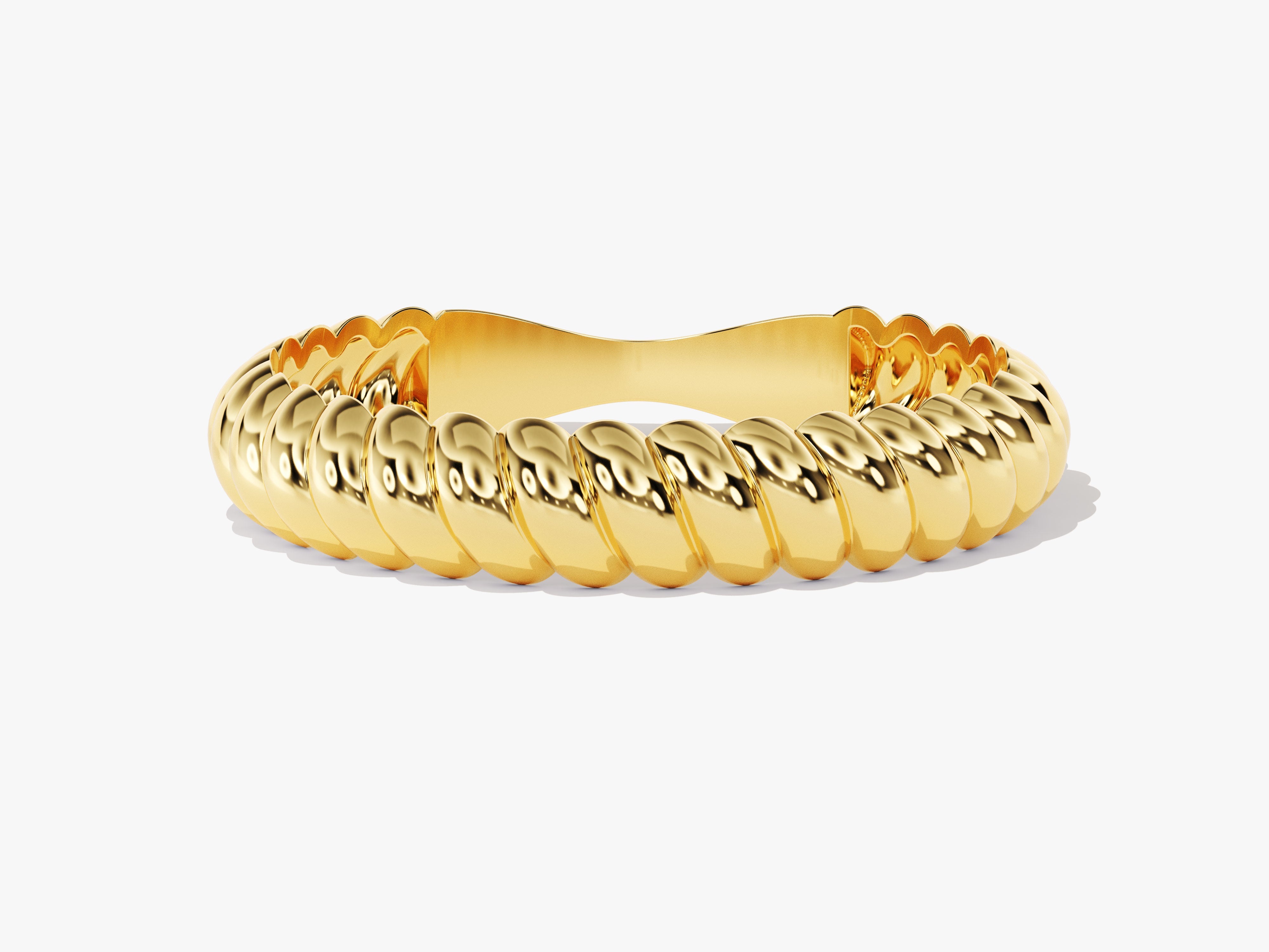 Gold twisted ring jewelry for women