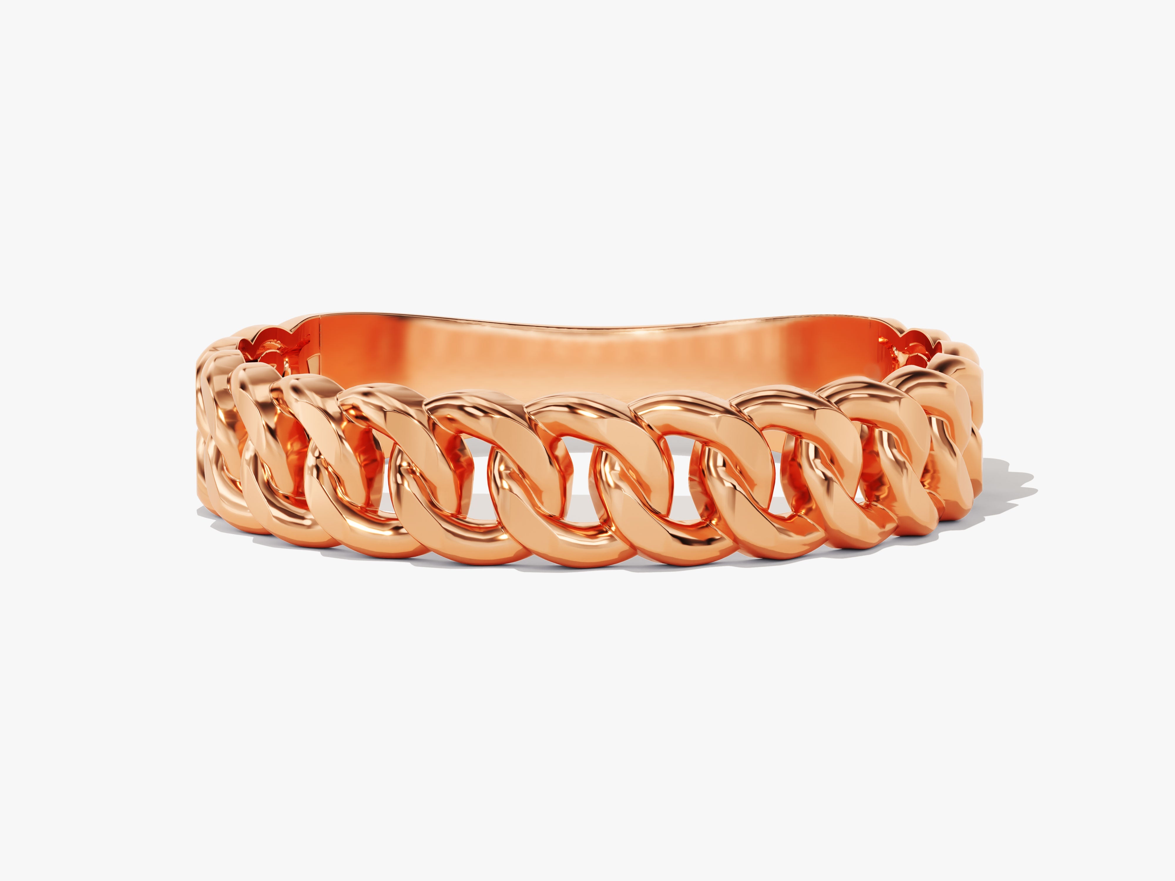 Rose gold curb chain bracelet for jewelry firm