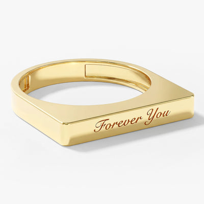 Elongated Rectangular Signet Ring